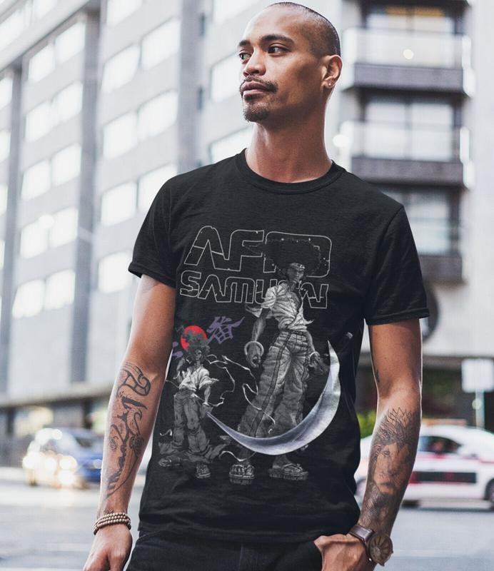 Afro Samurai Unisex T-Shirt S-4XL Afro Samurai Japanese Ninja Anime Manga Tshirt S-4XL Hoodie, Sweatshirt | HypeCrazeTee.com