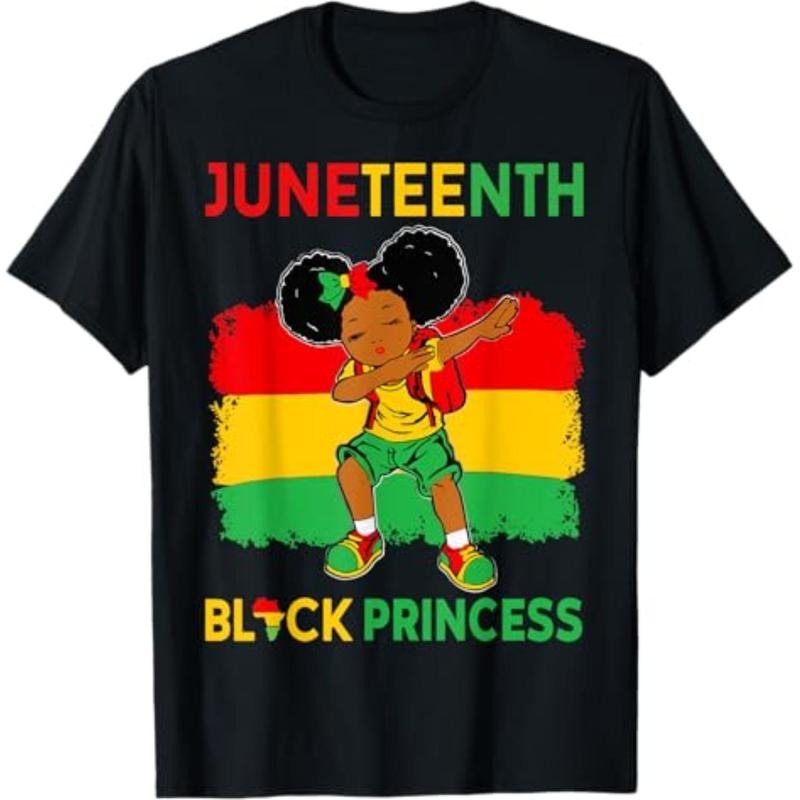 Afro melanin Dabbing Girl Black Princess Juneteenth Kids T-Shirt Hoodie, Sweatshirt | HypeCrazeTee.com