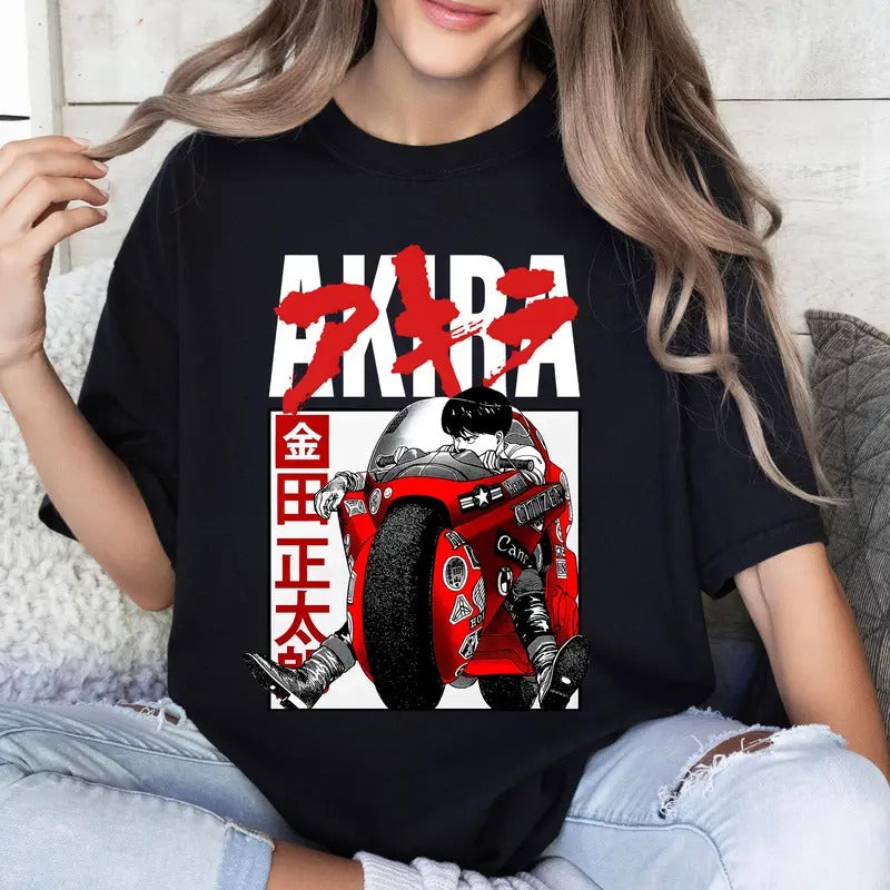 Akira Anime Tshirt Crewneck Hoodie Comfort Cotton Sweatshirt | HypeCrazeTee.com