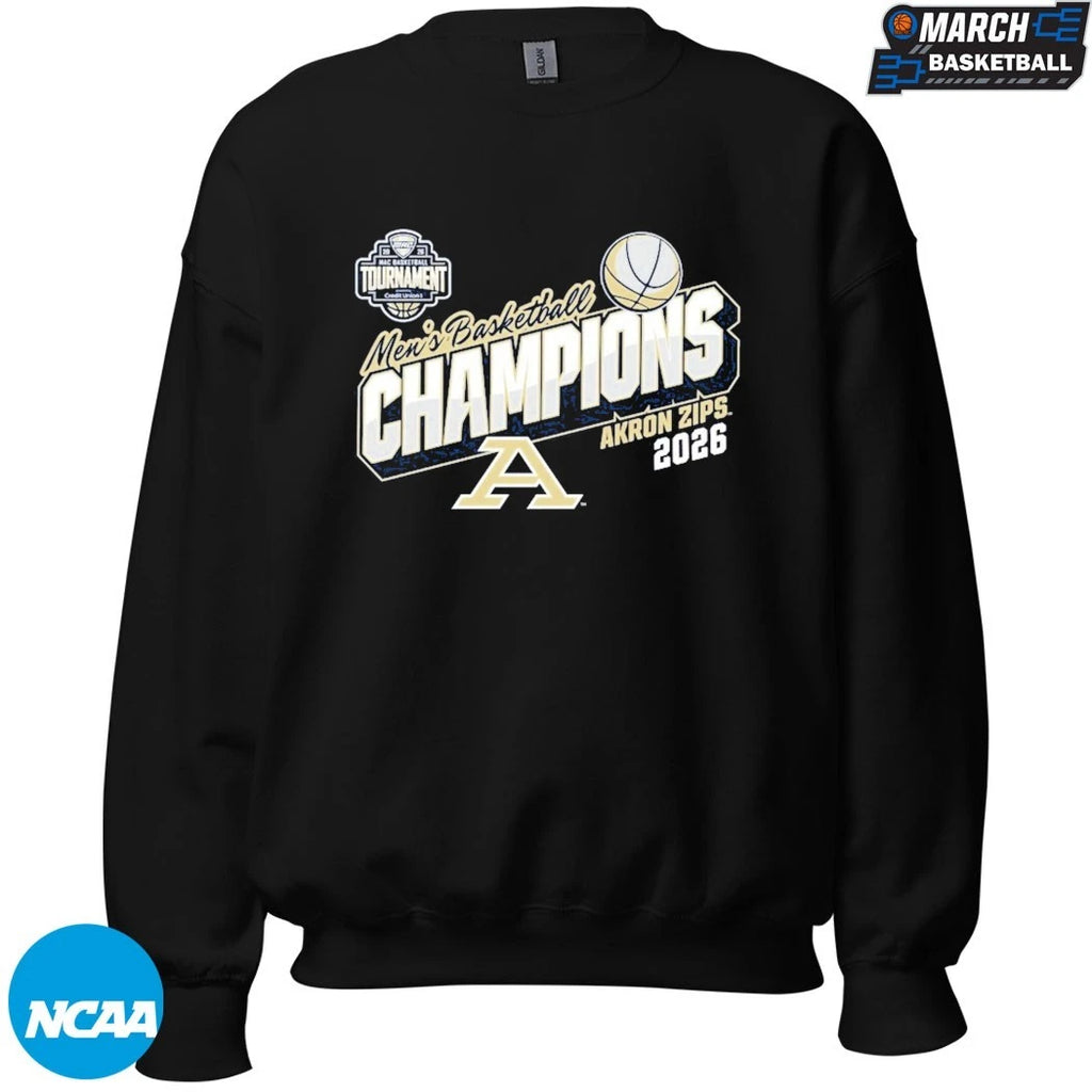 Akron Zips 2026 MAC Men’s Basketball Tournament Champions T-Shirts