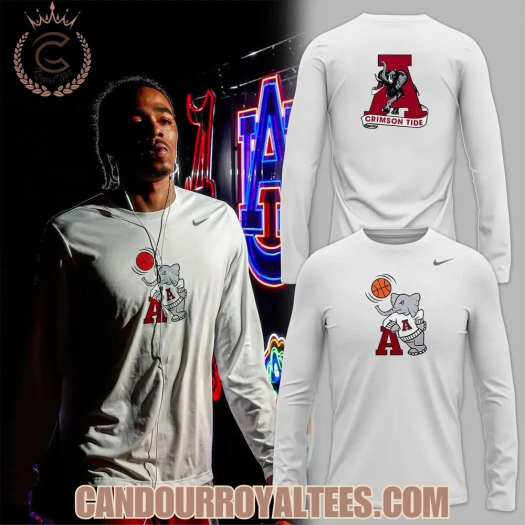 Alabama Basketball Retro Hoops Ringer Shirt