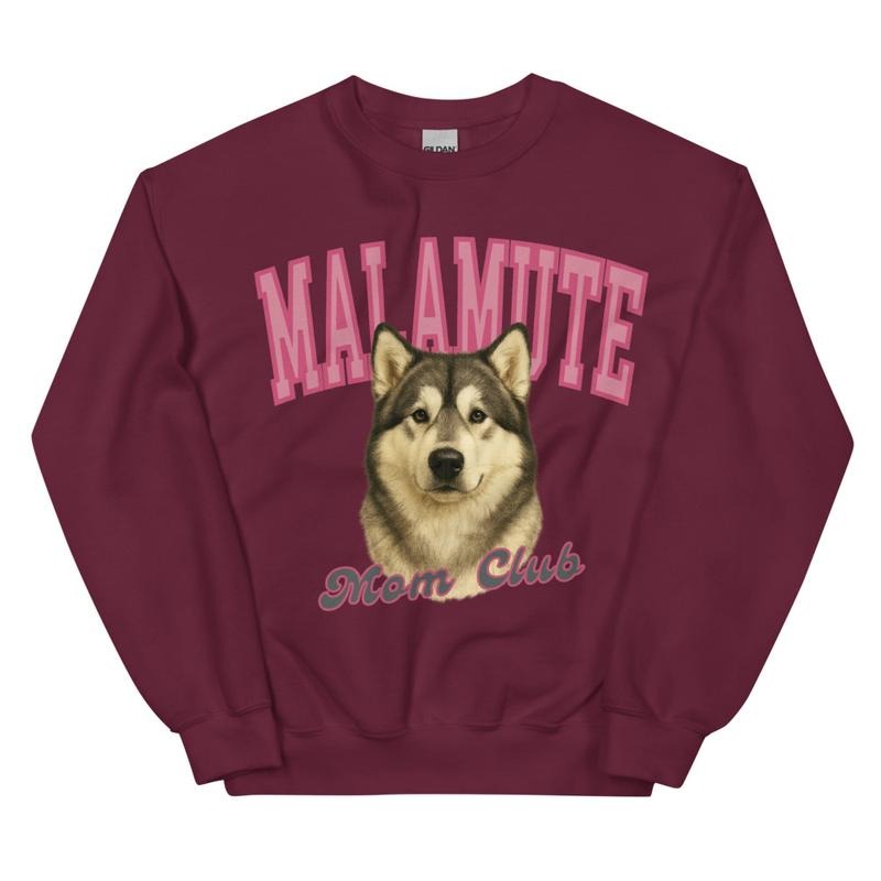Alaskan Malamute Mom Club Sweatshirt T-Shirts, Hoodie | HypeCrazeTee.com