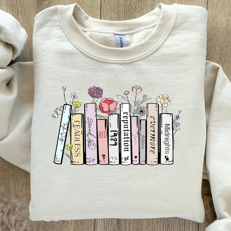 Albums As Books Crewneck Sweatshirt, Hoodie, T-shirt | HypeCrazeTee.com