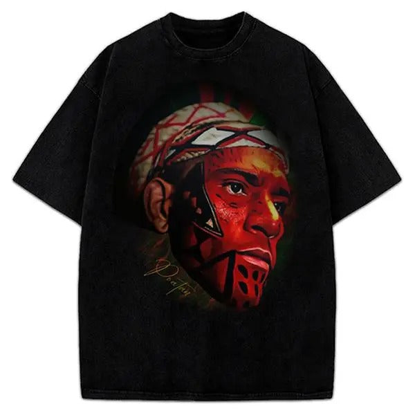 Alex Pereira Poatan Painted Face Portrait Vintage MMA Graphic Design T-Shirt Cotton Menswear Hoodie, Sweatshirt