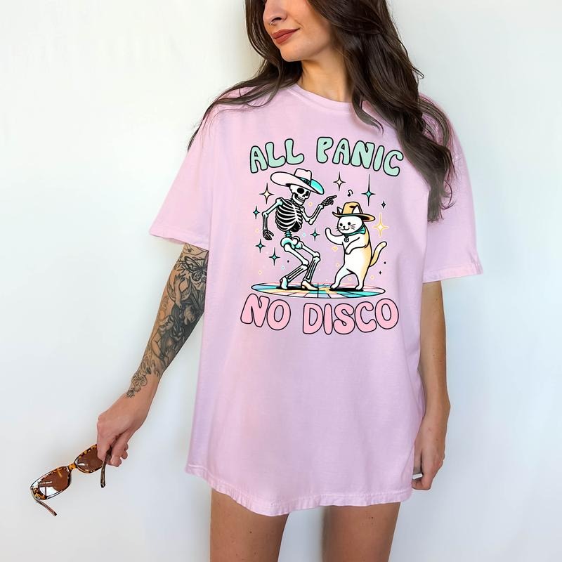 All Panic, No Disco - T-Shirt, Unisex T-Shirt, Funny Tee, Comfortable Shirt Hoodie, Sweatshirt | HypeCrazeTee.com