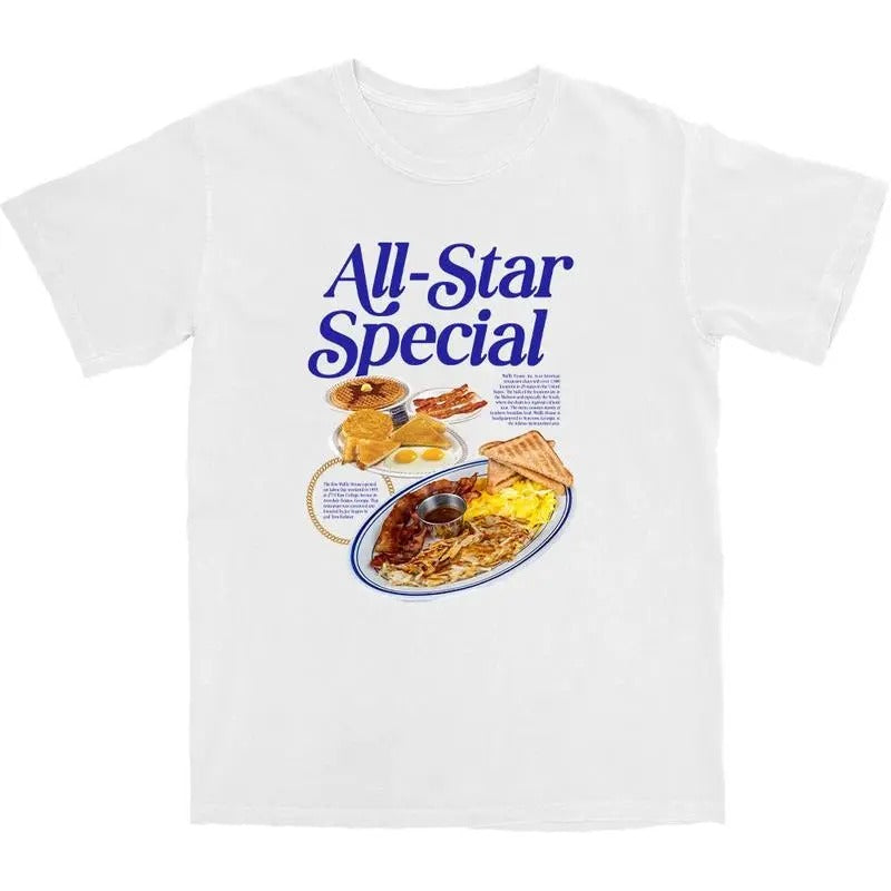 All-Star Breakfast Cotton Funny Casual Shortsleeve T-Shirt,  Funny Unisex Shirt Hoodie, Sweatshirt | HypeCrazeTee.com