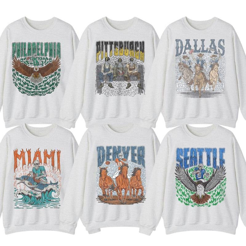 All Teams Football Sweatshirt, Game Day Sweatshirt, Sports Fan Gifts T-Shirts, Hoodie | HypeCrazeTee.com