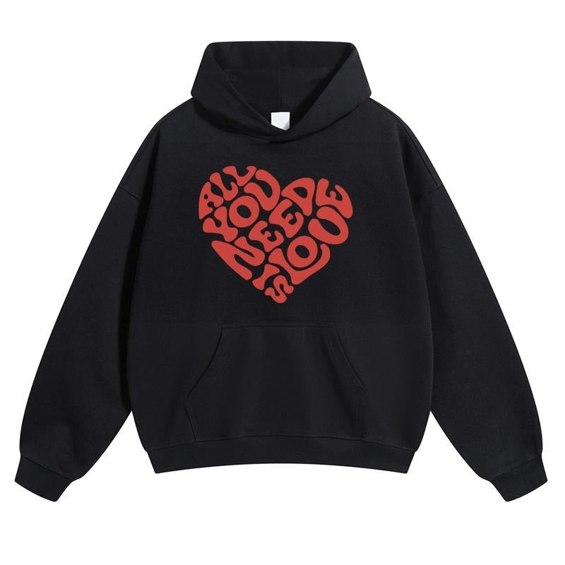 All You Need Is Love Graphic Hoodies Fall Outfits Outfits Men Hoodies Men Vacation Outfits Sweater Longsleeveshirt Fall...