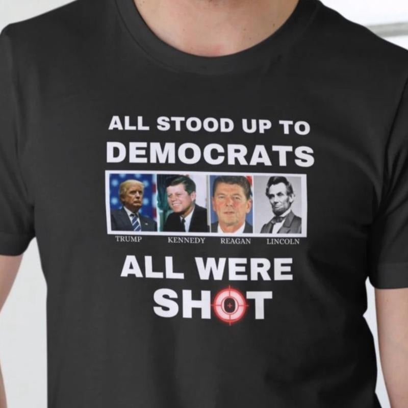 All stood up to Democrats T shirt Cotton Unisex Hoodie, Sweatshirt | HypeCrazeTee.com