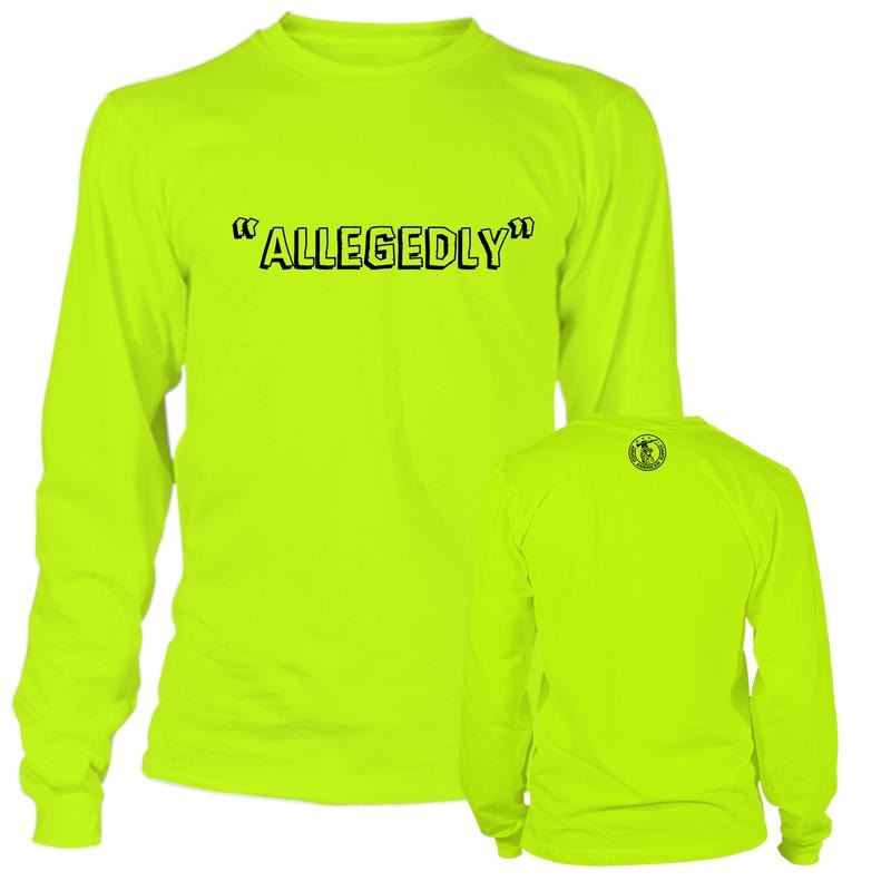 Allegedly - Long Sleeve High Visibility Work T-Shirt - Cotton Poly Premium Blend