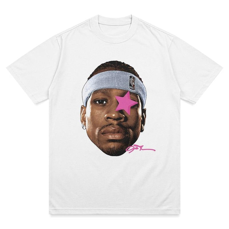 Allen Iverson Graphic T-Shirt The Answer Big Face Vintage Basketball Tee Shirt for Men Women Streetwear Menswear Top...