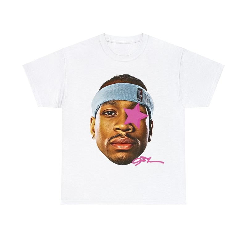 Allen Iverson Inspired Vintage Graphic T-shirt Heavy Cotton Tee Basketball Sreetwear 90s Styled Ai Shirt Hiphop Vibes Y2K...