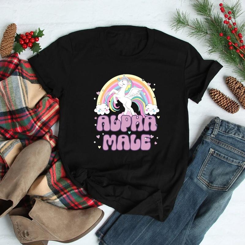 Alpha Male Unicorn Rainbow , Funny , Offensive  Weird  T-shirt, sweater and Hoodie Sweatshirt | HypeCrazeTee.com