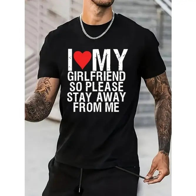 Alphabetic Print Crew Neck Casual T-Shirt for Men - Soft Slight Stretch Polyester Fabric, Relaxed Fit, Summer and Autumn Wear