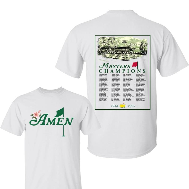 Amen Golf Shirt, 2025 Masters Tournament Augusta 91 Years T-Shirt,  Masters Golf Tee, Graphic Tee Gifts for Men, For...