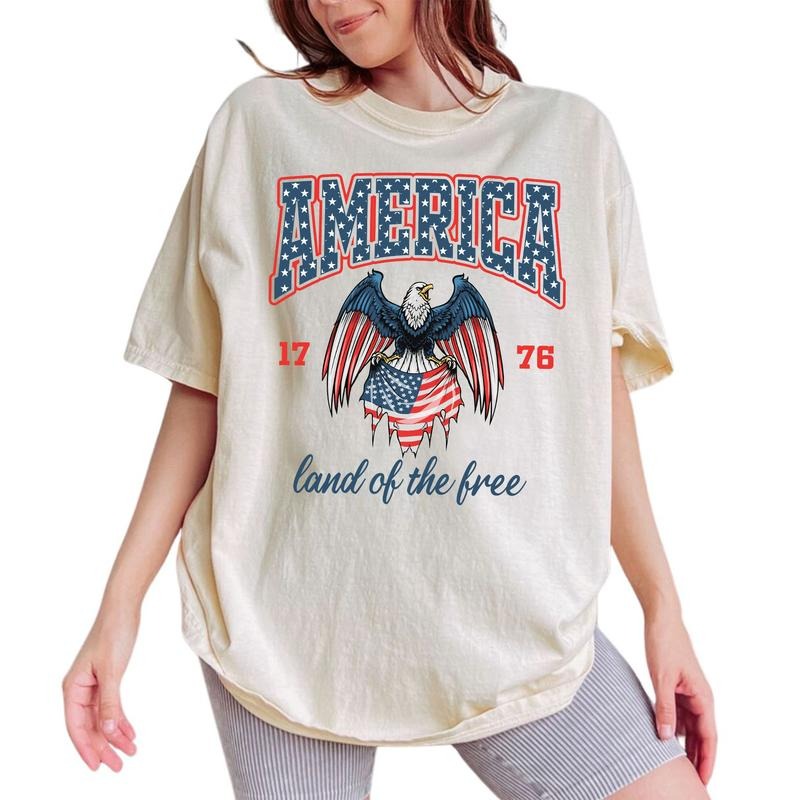 America Land Free Est. 1776 Shirt 4th July Printed Patriotic Unhinged Shirt Independence Day Patriotic USA Comfy Fabric Menswear Tops Womenswear Cotton Fabric Relaxed Fit T-Shirts, Hoodie, Sweatshirt