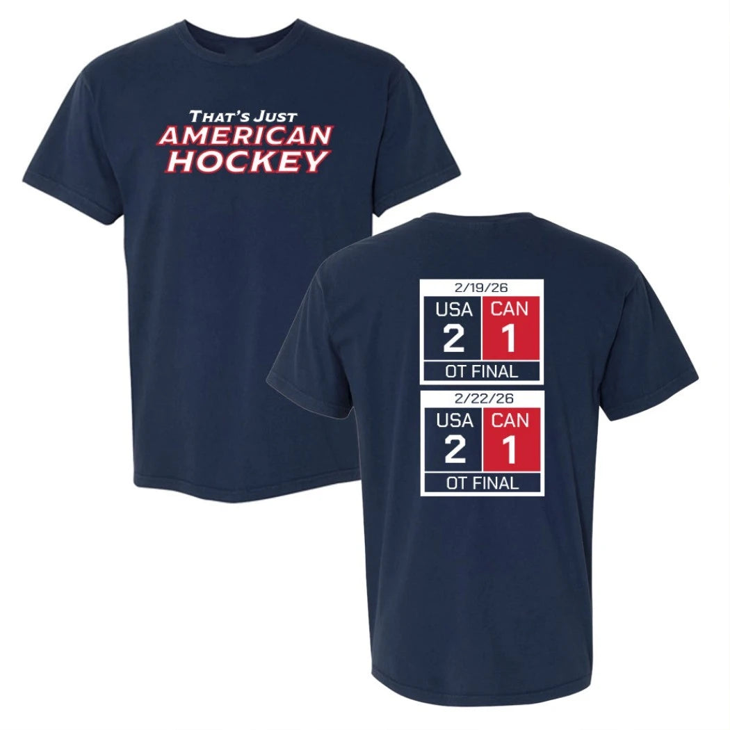 America Scoreboard That’s Just American Hockey T-Shirt