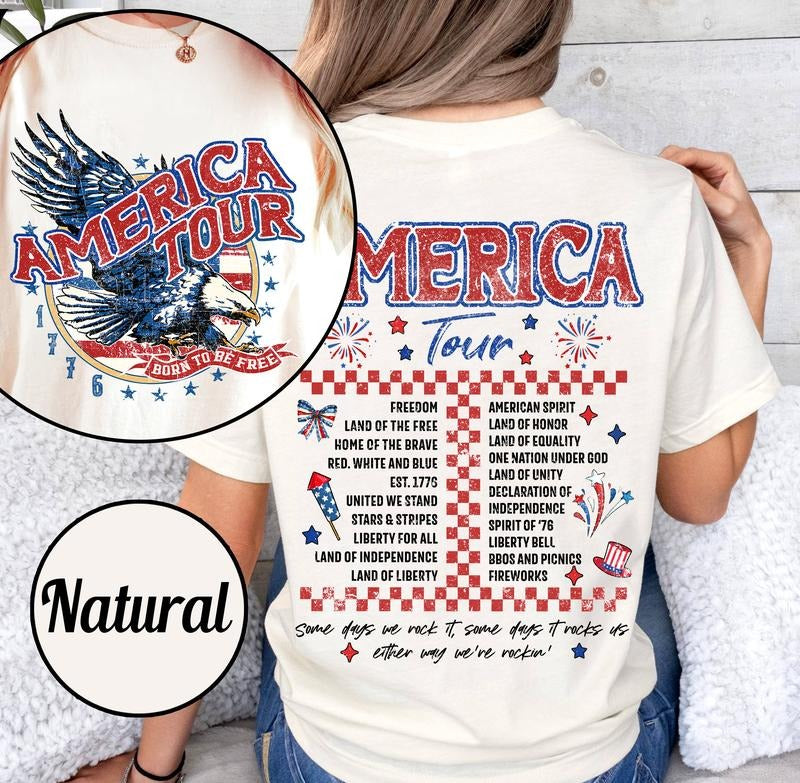America Tour 1776 Shirt Retro America 4th Of July Shirt 1776 Independence Day Shirt America Shirt American Eagle Shirt...