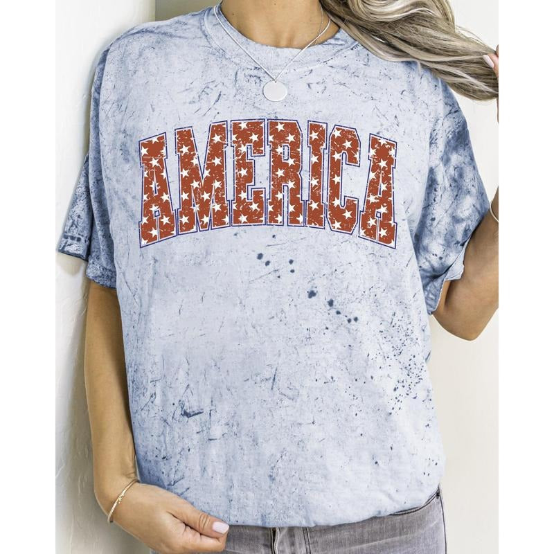 America, Patriotic, Red, Stars, 4th of July Color Blast, Comfort Colors Tshirt, Women's Comfort Color Tee, Tshirt Hoodie,...