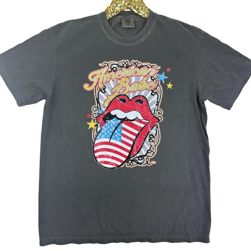 American Babe Mouth Comfort Colors T-Shirt Hoodie, Sweatshirt | HypeCrazeTee.com