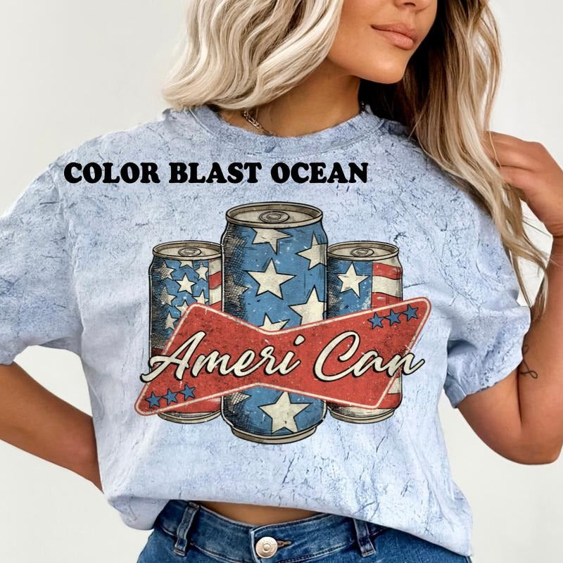 American Beer 4th of July Shirt ~ Unisex Apparel Relaxed Fit Printed In The USA Clothing Womenswear Casual Comfort Cotton...