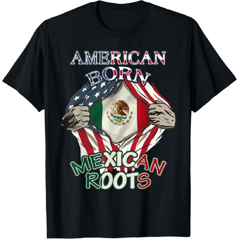 American Born Mexican Roots Flag Tee Proud USA Love Mexico T-Shirt Hoodie, Sweatshirt | HypeCrazeTee.com