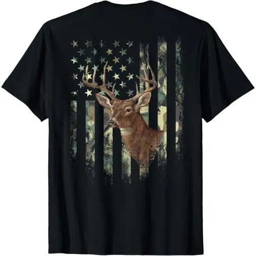 American Flag Deer Hunting Camo T-Shirt Made in USA Hoodie, Sweatshirt | HypeCrazeTee.com