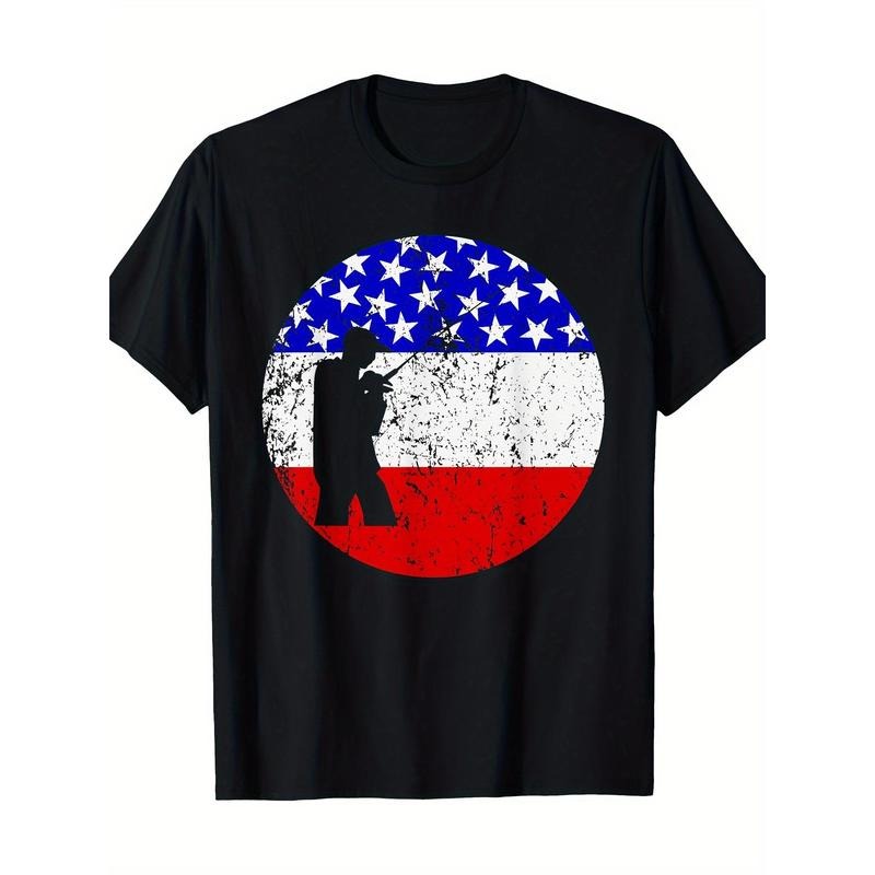 American Flag Fishing Vintage Fisherman T-shirt -100% Cotton Made in USA Hoodie, Sweatshirt | HypeCrazeTee.com
