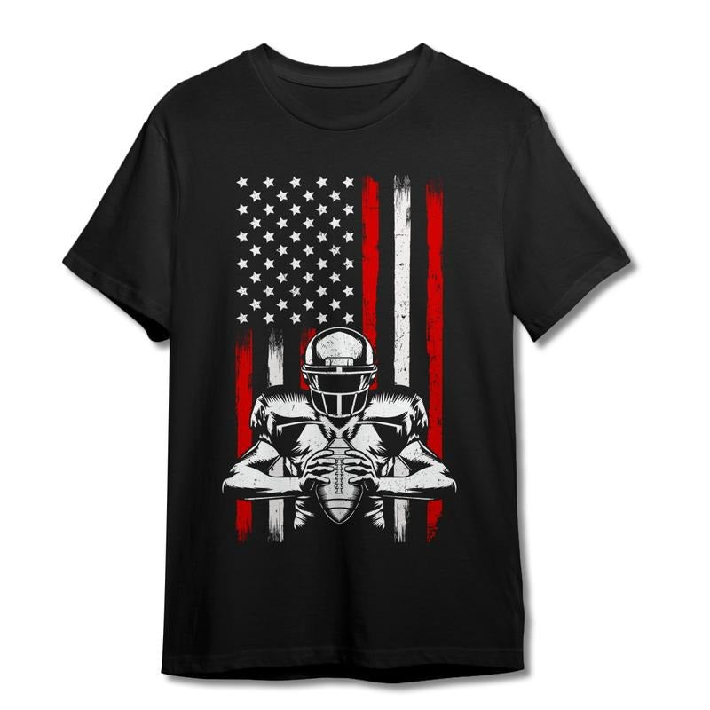 American Flag Football Team Gift for Men Boys T-Shirt Hoodie, Sweatshirt | HypeCrazeTee.com