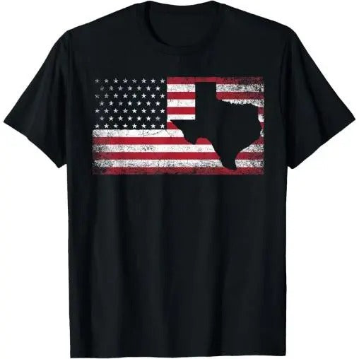 American Flag Texas 4th of July Vintage Gift Men Retro T-Shirt Made in USA Hoodie, Sweatshirt | HypeCrazeTee.com
