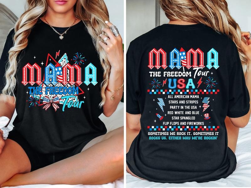 American Mama Tour Shirt 4th Of July 1776 Independence Day America Shirt, Usa American Flag Memorial Day Patriotic...
