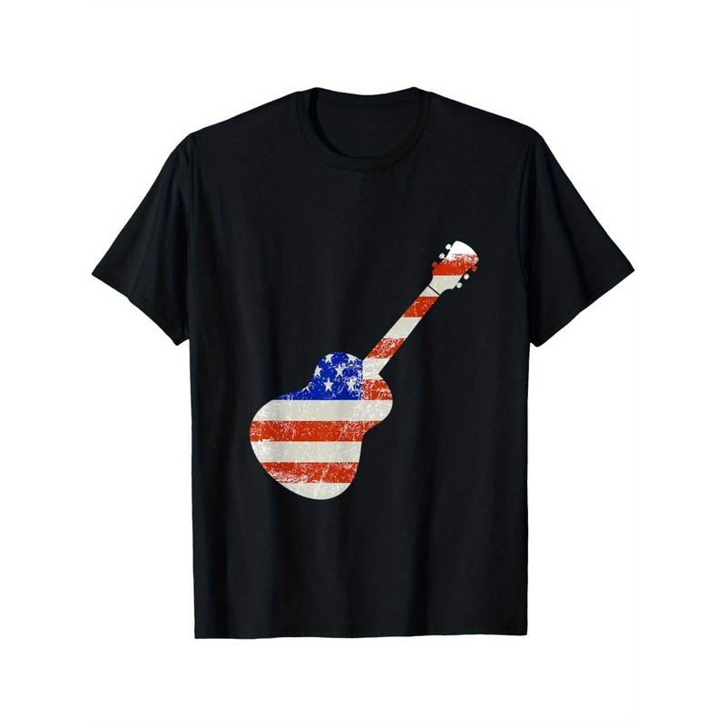 American flag rock band guitar T-shirt Made in USA Hoodie, Sweatshirt | HypeCrazeTee.com