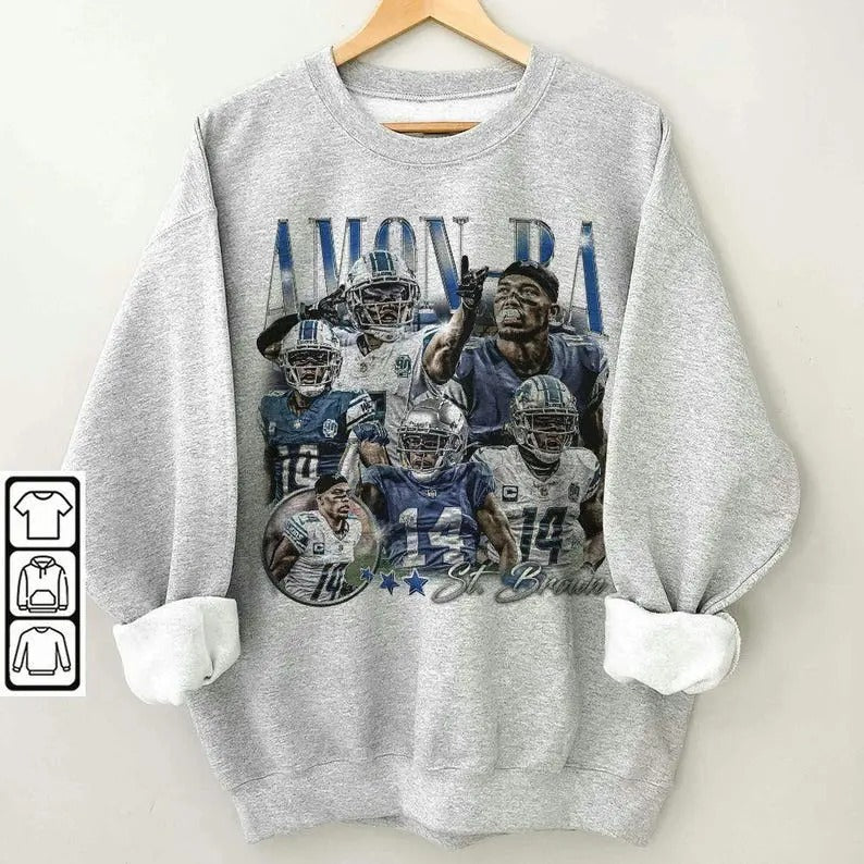 Amon-Ra St. Brown Shirt, Football American Graphic Vintage, Football 90s Bootleg Gift Fan Unisex Sweatshirt Hoodie