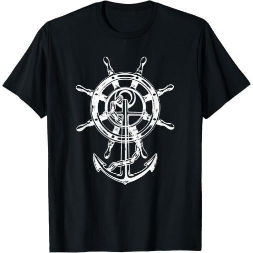 Anchor & Rudder Cool Sailing Design Nautical Gift Men T-Shirt Made in USA Hoodie, Sweatshirt | HypeCrazeTee.com