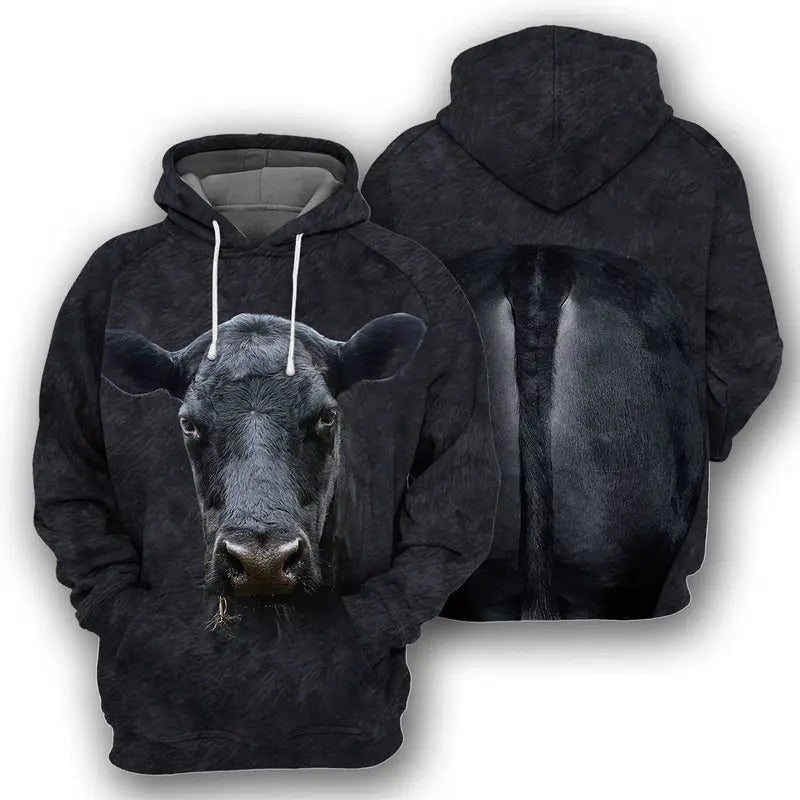 Angus Cattle - 3D All Over Printed Shirt Pullover Tops Hoodie, Sweatshirt | HypeCrazeTee.com