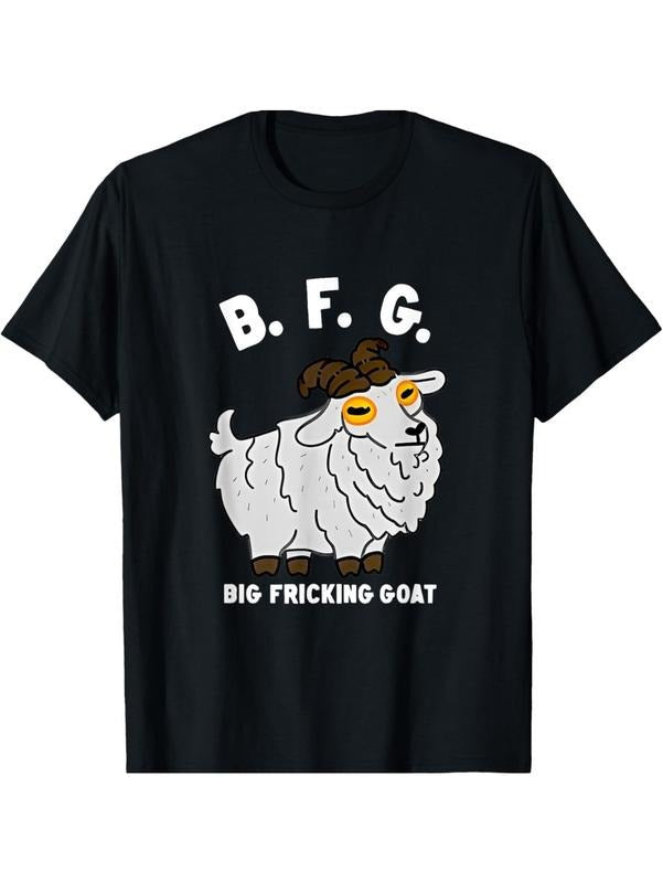 Animal Enthusiast Big Fricking Goat T-Shirt Design Summer Streetwear Hoodie, Sweatshirt | HypeCrazeTee.com