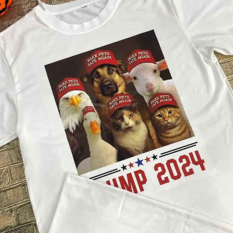 Animals Voting For Trum T-Shirt, Trump Debate, Funny Trendy Classic, Graphic Tees For Women And Men, Gifts For All...