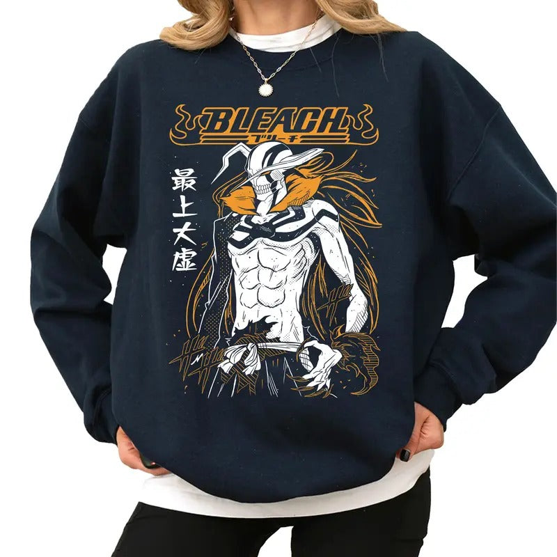 Anime Bleach Ichigo Tshirt Crewneck Hoodie Comfort Cotton Sweatshirt | HypeCrazeTee.com