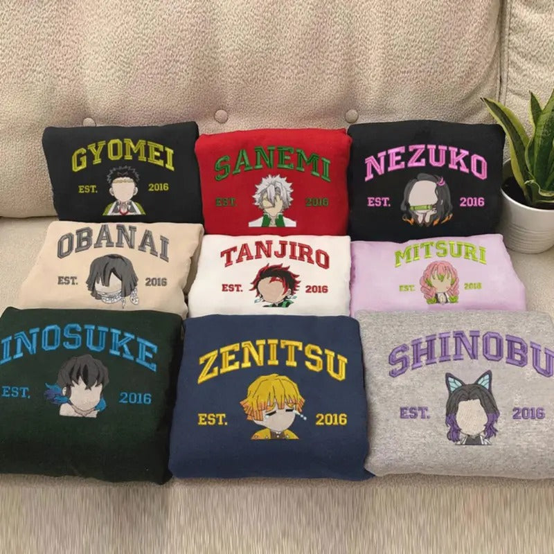 Anime KnY Character Embroidered Sweatshirt, Embroidery KnY Shirt&Hoodie, Unisex KnY Style | HypeCrazeTee.com
