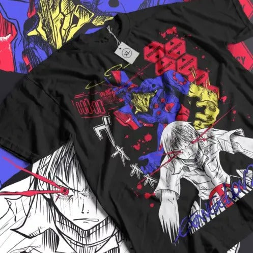 Anime Shirt Neon Genesis Evangelion Eva Unit 01 Japanese Black T-shirt All Size Hoodie, Sweatshirt | HypeCrazeTee.com