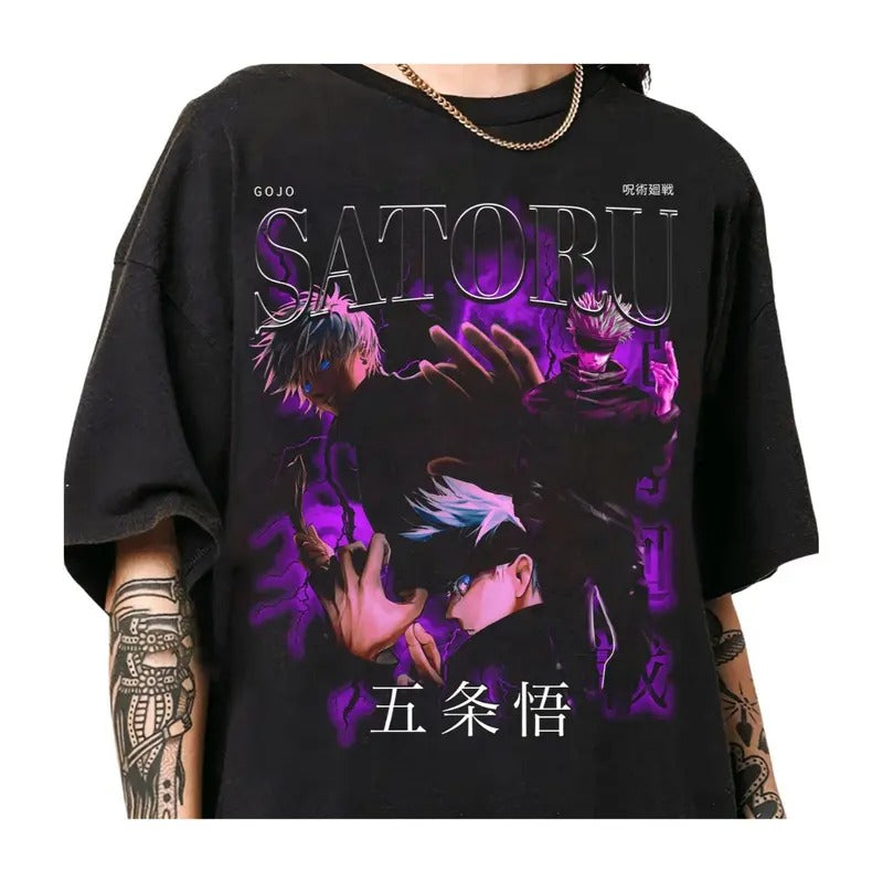 Anime Vintage Gojo Satoru Shirt, Anime Lover Shirt, Anime Shirt, Anime Manga Shirt Hoodie, Sweatshirt | HypeCrazeTee.com