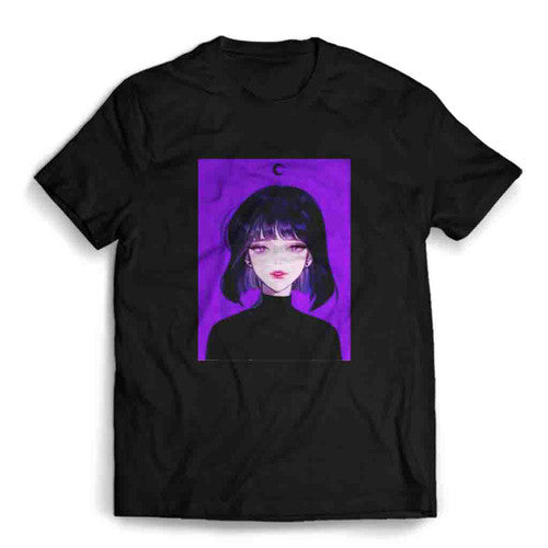 Anime Girl Kawaii Gothic Waifu Mens T-Shirt Tee
