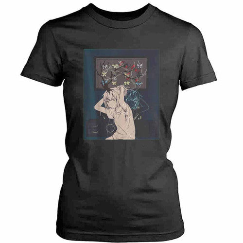 Anime Lofi Girl Womens T-Shirt Tee