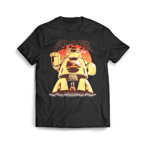 Anime Manga Mech Cat Robot Mens T-Shirt Tee