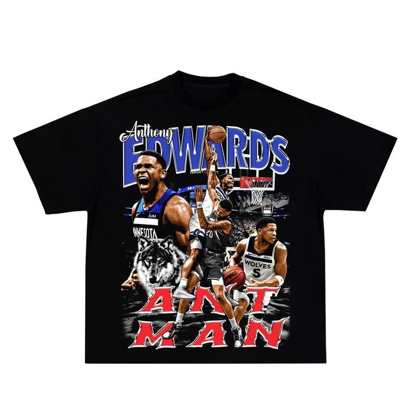 Ant.hony Edw.ards Timberwolves Vintage Graphic T-Shirt, Gift For Fan Hoodie, Sweatshirt | HypeCrazeTee.com