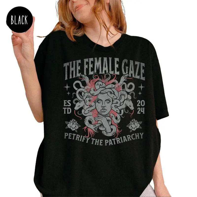 Anti-Patriarchy Medusa Shirt for Feminist and Activists Social Justice Crewneck Pro Roe Shirt Woman's Rights Shirt...