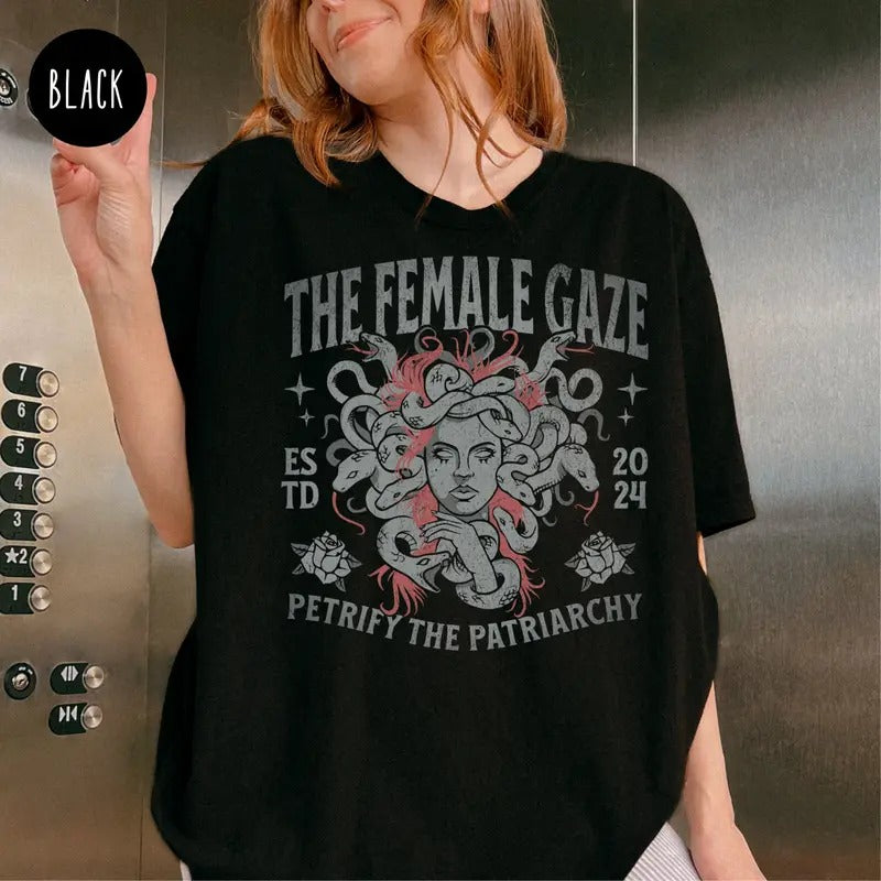 Anti-Patriarchy Medusa Shirt for Feminist and Activists Social Justice Crewneck Pro Roe Shirt Woman's Rights Shirt...
