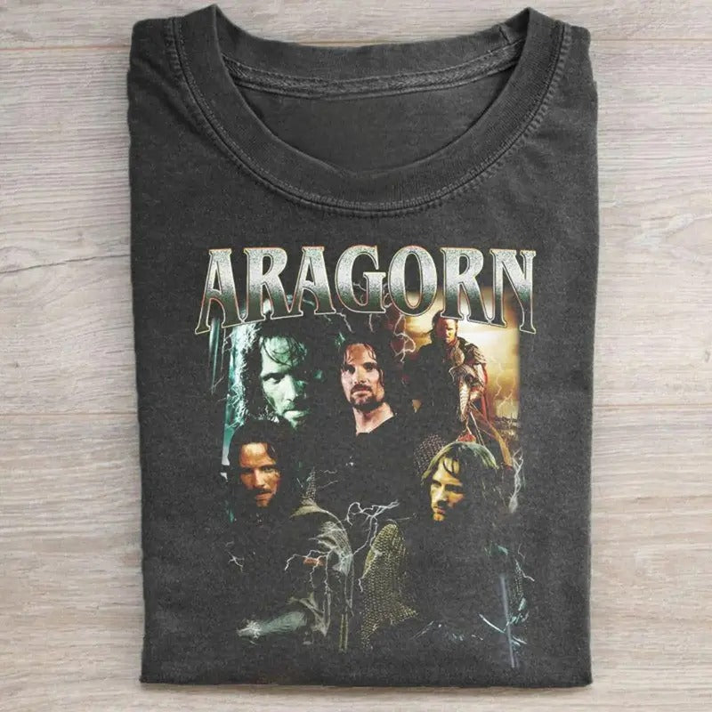 Aragorn Graphic Tee - The Lord of The Rings Movie Shirt - LOTR - Middle Earth - Strider - Ranger of the North - King of...