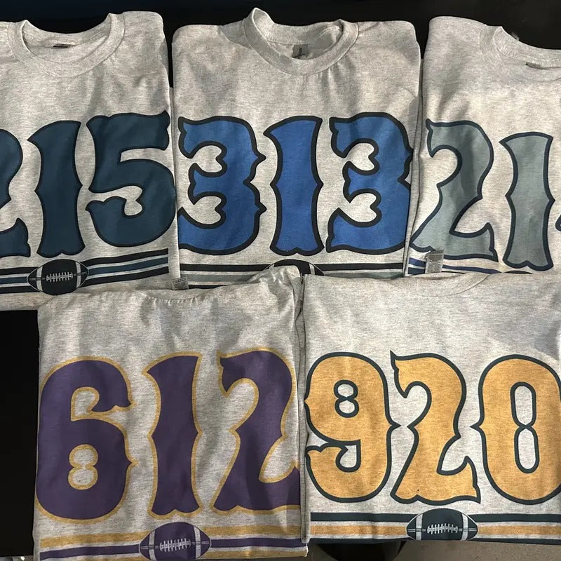 Area Code Football T Shirt Hoodie, Sweatshirt | HypeCrazeTee.com