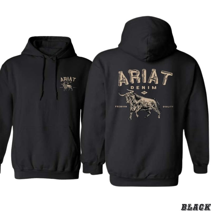 Ariat Denim Classic Western Bull Western Ranch Menswear T-Shirts, Hoodie, Sweatshirt